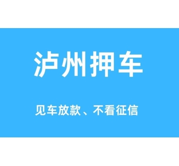 泸州押车贷款